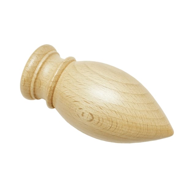 Gardinia Holz-Endknopf Country Patrone Ø 25 mm Buche 2-er Pack