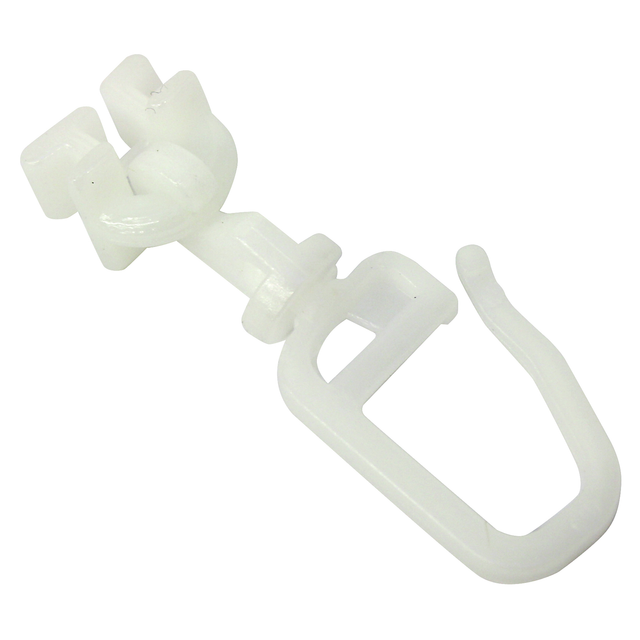 Gardinia Drehgleiter für 4 mm Laufkanal Weiß 20-er Pack