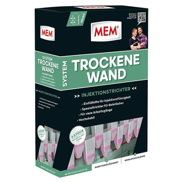 MEM Trockene Wand Injektions-Trichter 6 Stück