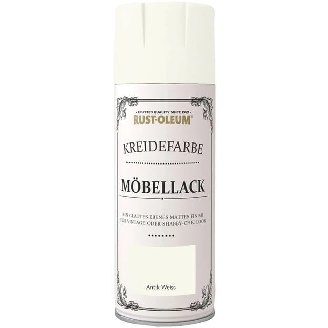 Rust-Oleum Kreidefarbe-Möbellack Sprühfarbe Antikweiß matt 400 ml