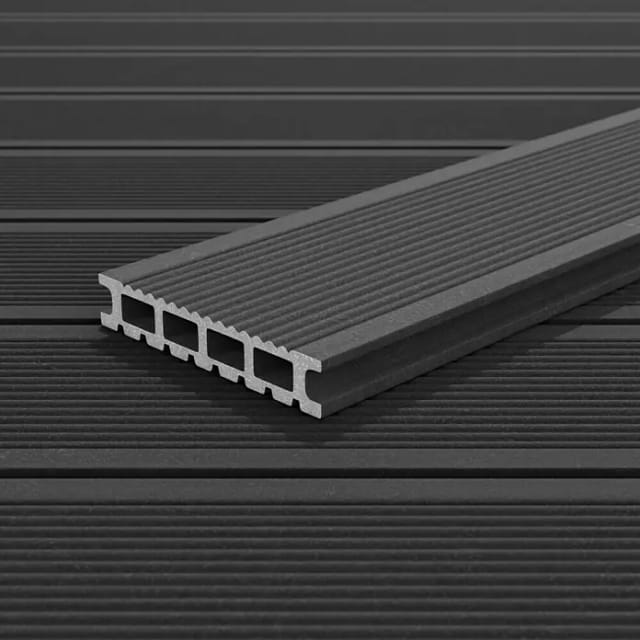 Kovalex WPC Terrassendiele Steingrau Matt 2,6 cm x 14,5 cm x 300 cm