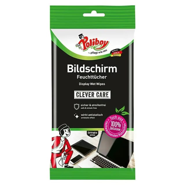 Poliboy Bildschirm Feuchttücher 30 Stück