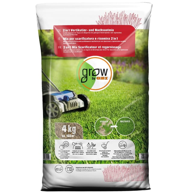 OBI 2 in 1 Vertikutier- und Nachsaatmix 4 kg