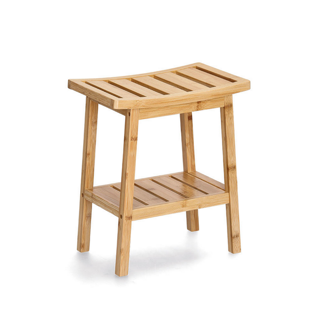 Zeller Hocker mit Ablage 46 cm x 25 cm x 40 cm Bambus