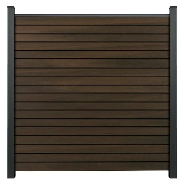 GroJa Steckzaun-Set Solid-Rhombus 180 cm x 180 cm Walnuss Co-Extrudiert
