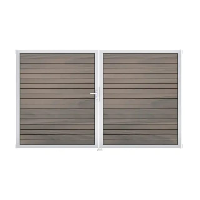 GroJa Steckzaun-Tor Solid-Rhombus 2-flg. EV1 DIN Links Bi-Color Co-Extrudiert