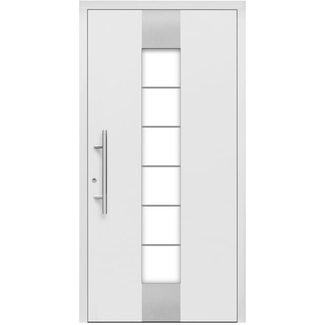Aluminium-Haustür Moderno M310/P 110 x 210 cm Weiß Anschlag Links