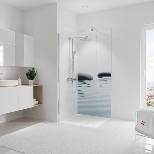 Schulte ExpressPlus Duschrückwand DecoDesign Zen Steine & Wasser 210 x 90 cm