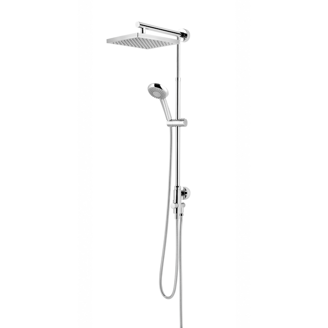 Schulte ExpressPlus Duschsystem Rain mit Umsteller Verchromt Eckig