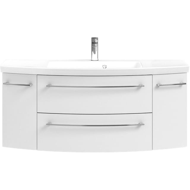 Pelipal Waschbeckenunterschrank Quantum 01 Weiß Hochglanz 119 cm