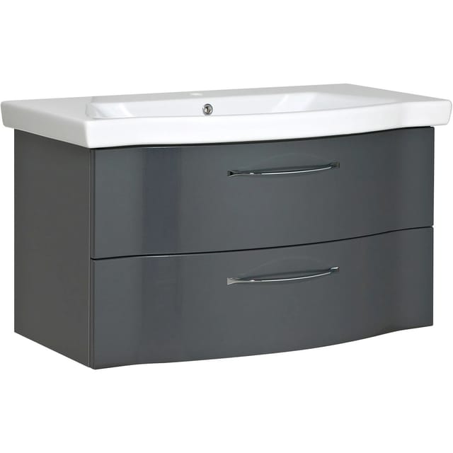 Pelipal Waschbeckenunterschrank Quantum 03 Anthrazit 90 cm