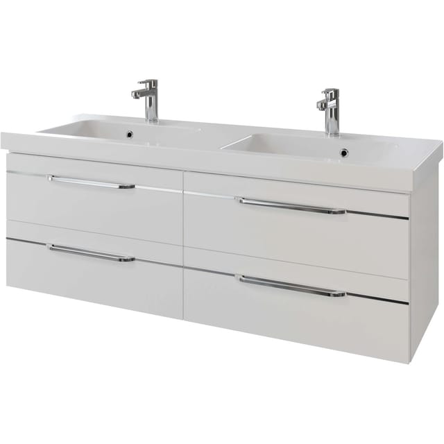 Pelipal Waschbeckenunterschrank Quantum 05 Weiß Hochglanz 144 cm