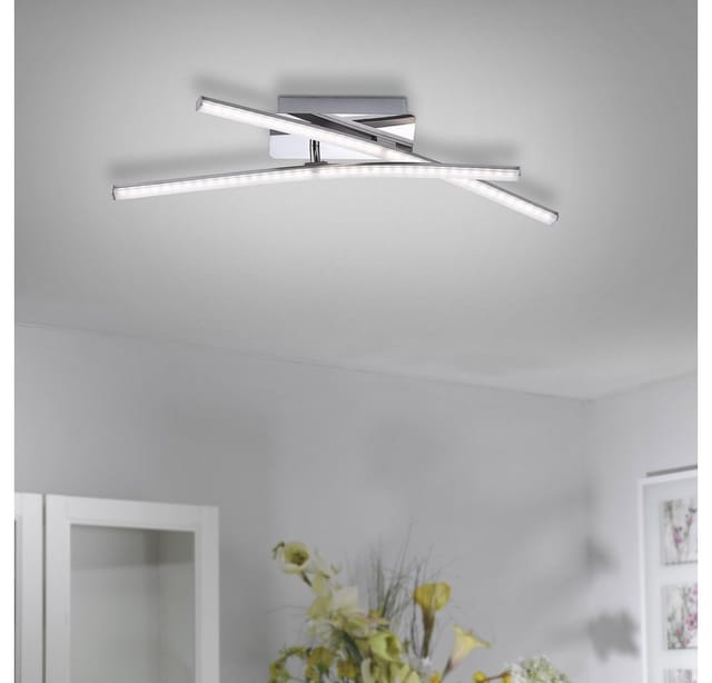 Just Light. LED-Deckenleuchte Simon Stahl 59 x 51 cm