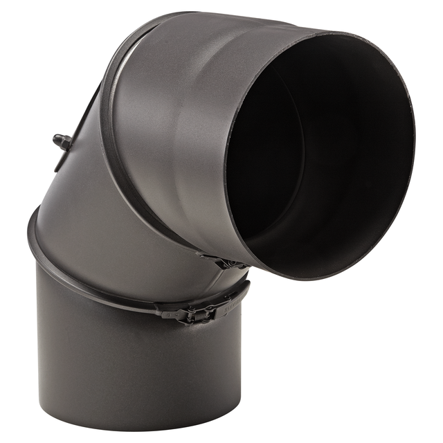 Firefix Rauchrohrbogen 90° Ø 150 mm Schwarz