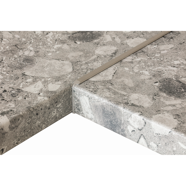 Kaindl Fugen- Eckleiste für Arbeitsplatten mit ABS-Profil Alu 635 x 38 mm