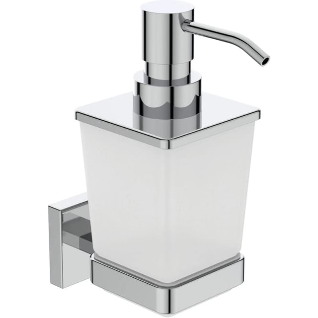 Ideal Standard Lotionspender IOM Cube aus Satiniertem Glas/ Chrom