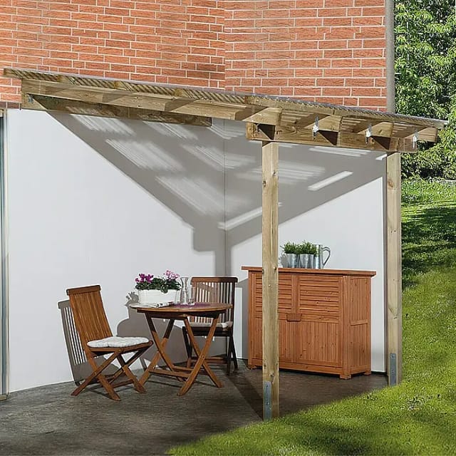 Weka Terrassenüberdachung Größe 1 mit 300 cm x 250 cm