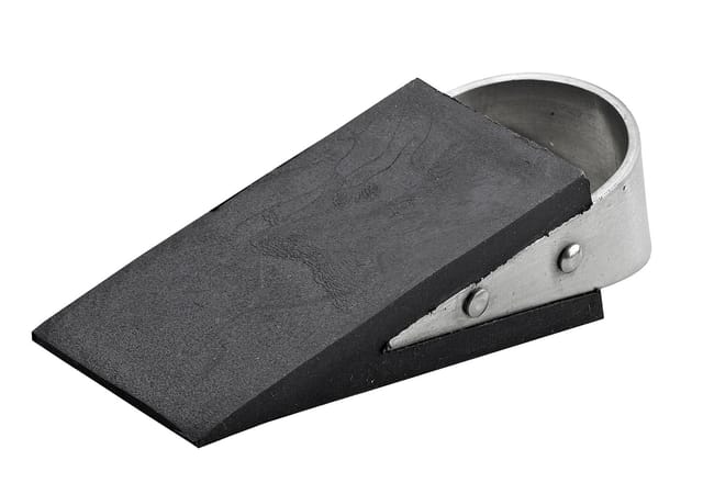 Hettich Türkeil Gummi Schwarz mit Edelstahl-Griff