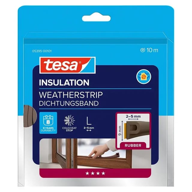 tesa® Insulation Dichtungsband P-Profil Braun 10 m