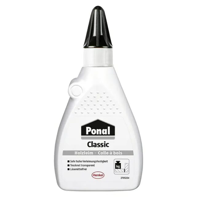 Ponal Holzleim Classic wasserbasierter Weißleim Transparent 120g