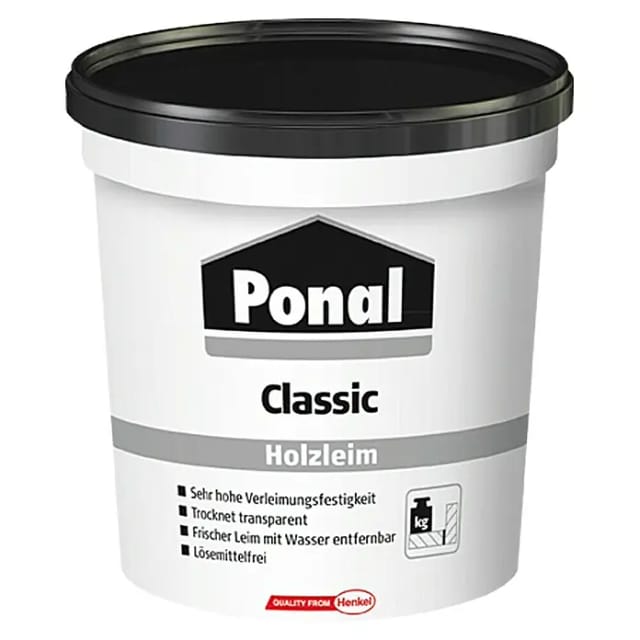 Ponal Holzleim Classic wasserbasierter Weißleim Transparent 760g