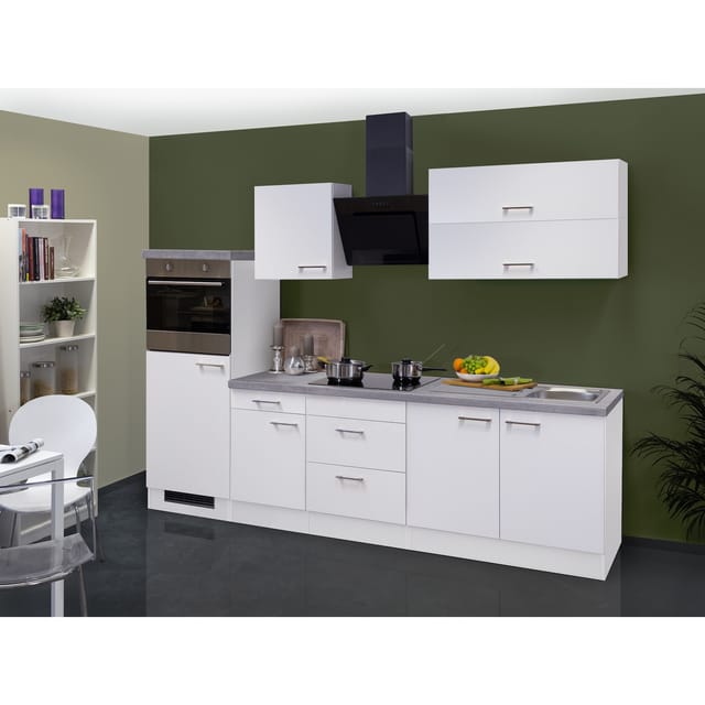 Flex-Well Exclusiv Küchenzeile Joelina 270 cm Weiß