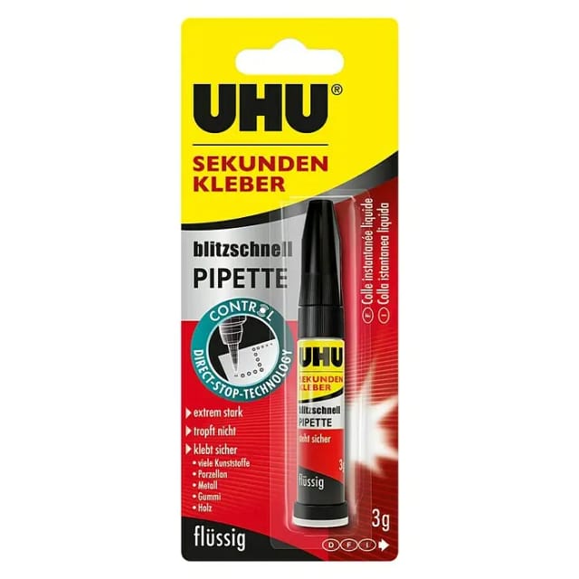 Uhu Sekundenkleber Blitzschnell Pipette 3 g