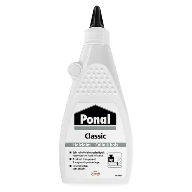 Ponal Holzleim Classic wasserbasierter Weißleim Transparent 550g