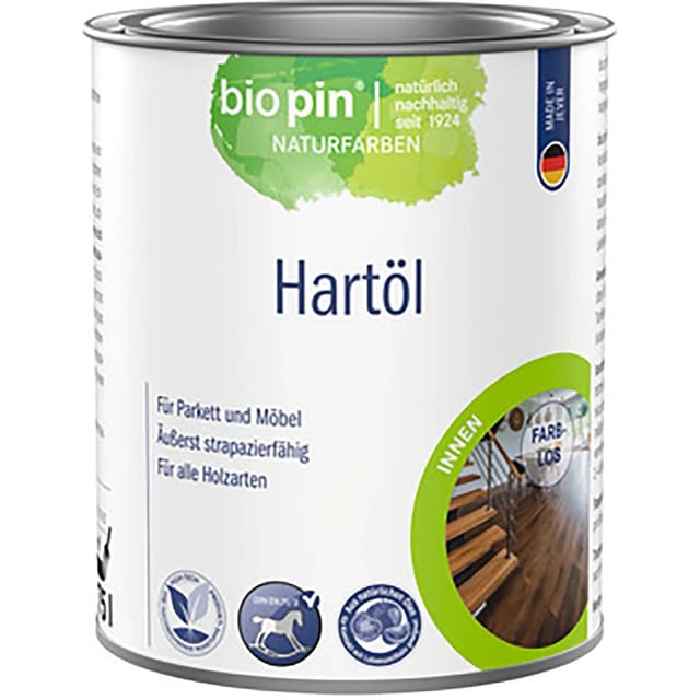Biopin Natur-Hartöl Transparent seidenglänzend 750 ml