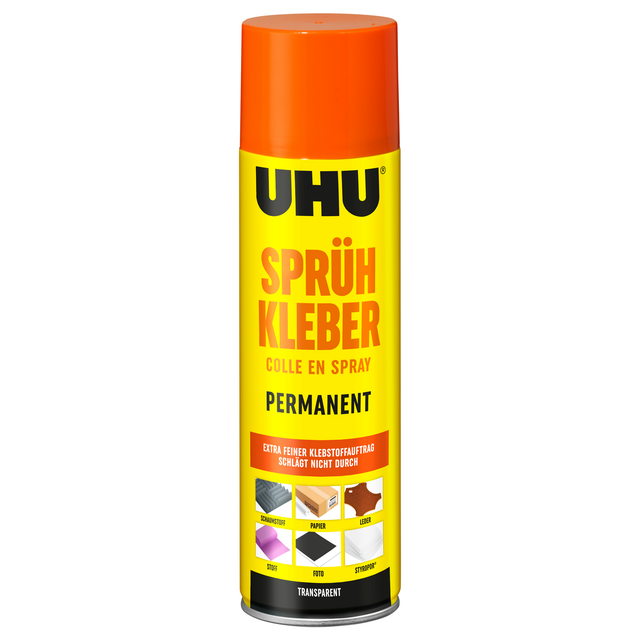 Uhu Sprühkleber Permanent Transparent 500 ml