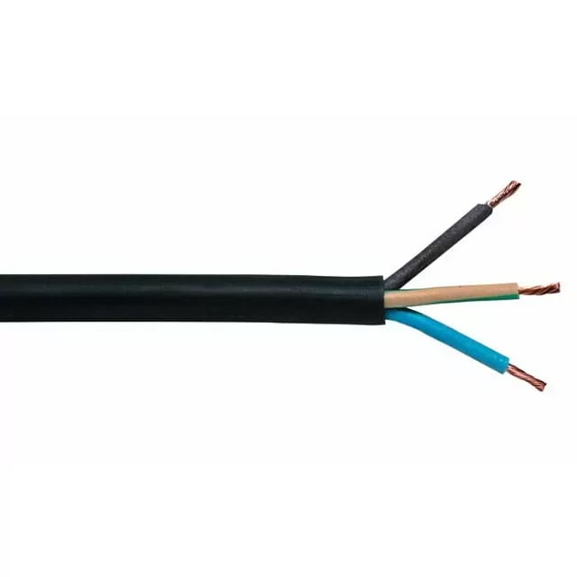 Gummileitung H07RN-F 3G1,5 Schwarz 5 m