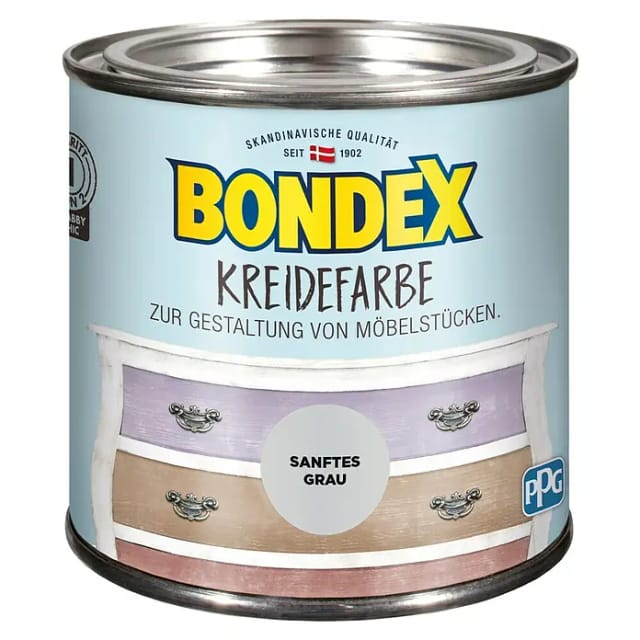 Bondex Kreidefarbe Sanftes Grau 500 ml
