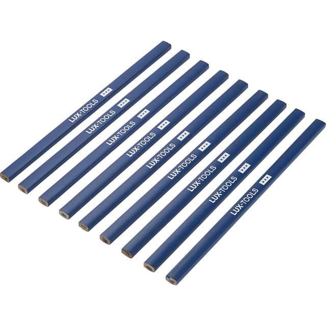 LUX-TOOLS Zimmermannsbleistift Set 24 cm Weiß Classic