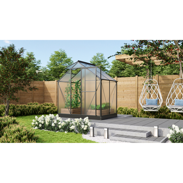 Vitavia Gewächshaus Triton 2500 Schwarz 2,5 m² inkl. Fundamentrahmen