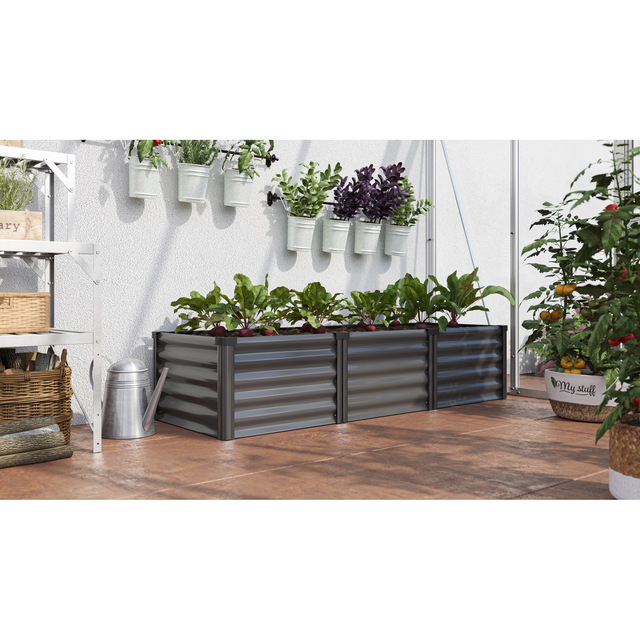 Vitavia Hochbeete Linus in & out 401 S Granit-Schwarz B 65 cm x L 185 cm