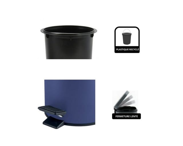Spirella Treteimer Adelar 3, Blau Matt