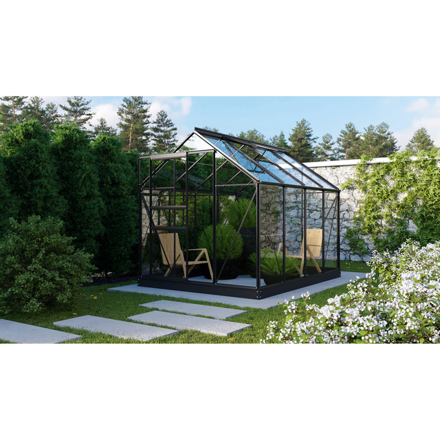 Vitavia Gewächshaus Planet 5000 Schwarz 5 m² inkl. Fundamentrahmen