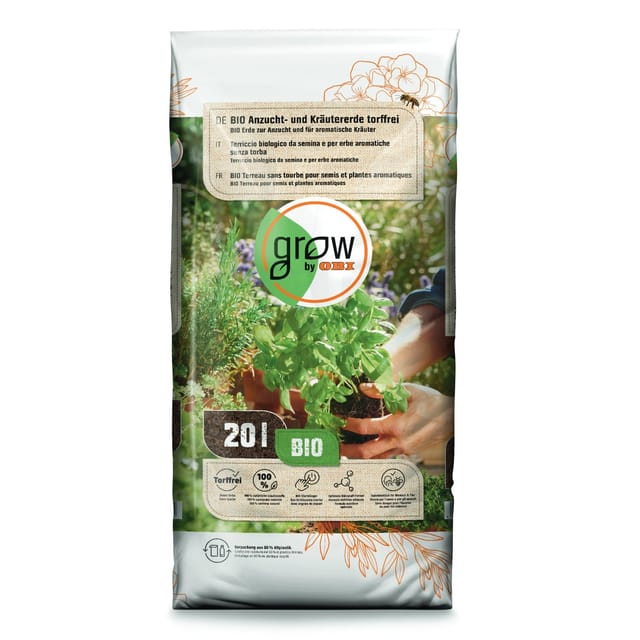 GROW by OBI Anzucht- und Kräutererde Torffrei 20,