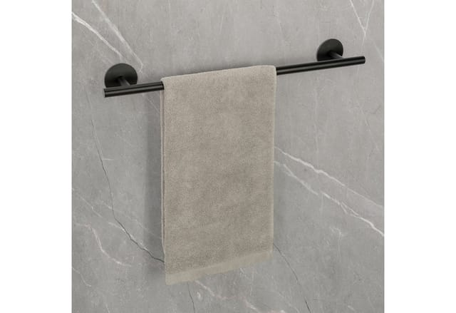 Schöner Wohnen Badetuchstange Uno Meleto Schwarz 60 cm