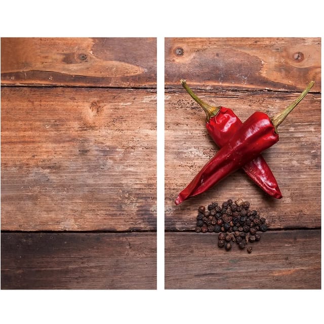 Allstar Glasabdeckplatten Pepper für Glaskeramik-Kochfelder 2er-Set
