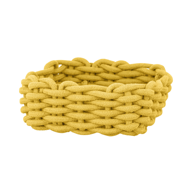 Schöner Wohnen Badkorb Melara M Senfgelb aus Cotton Rope