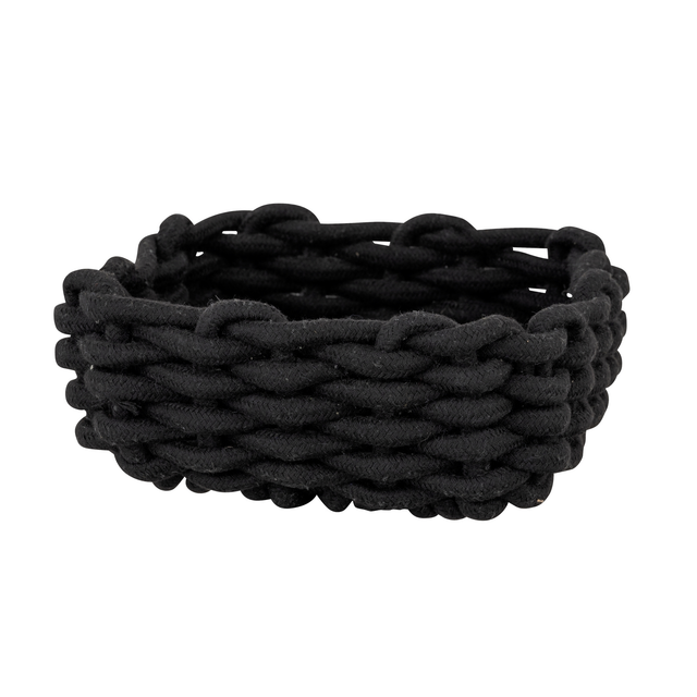 Schöner Wohnen Badkorb Melara M Schwarz aus Cotton Rope