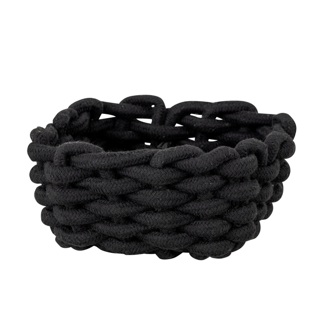 Schöner Wohnen Badkorb Melara S Schwarz aus Cotton Rope