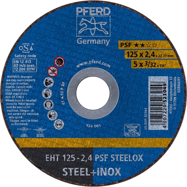 Pferd Trennscheiben PSF EHT Steelox 125 mm x 2,4 mm