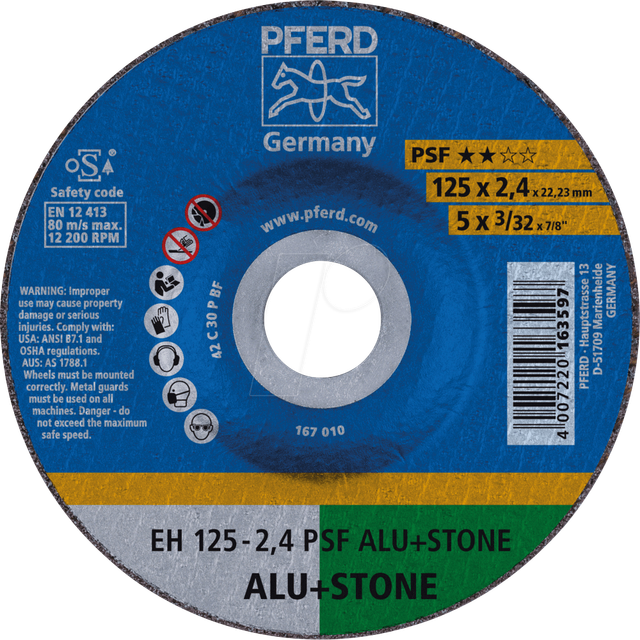 Pferd Trennscheiben PSF EH Alu Stone 125 mm x 2,4 mm
