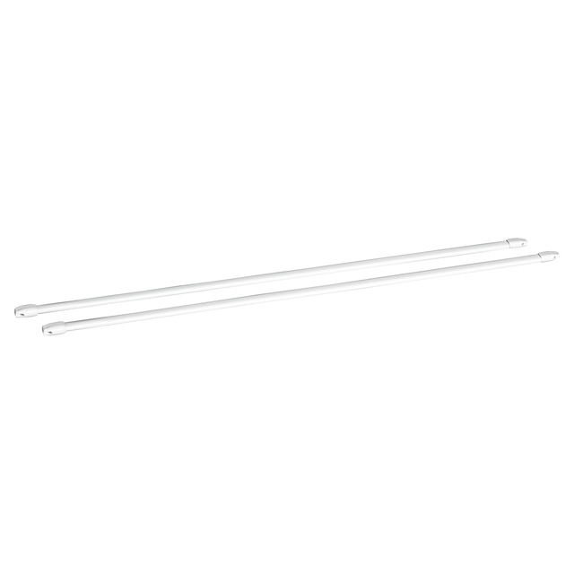 Gardinia Vitragestange flachoval Ø 11 mm Weiß 50 cm - 80 cm 2-er Pack