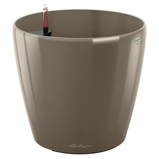 Lechuza® Pflanzgefäß Classico Premium Ø 60 cm x 56 cm Taupe hochglanz