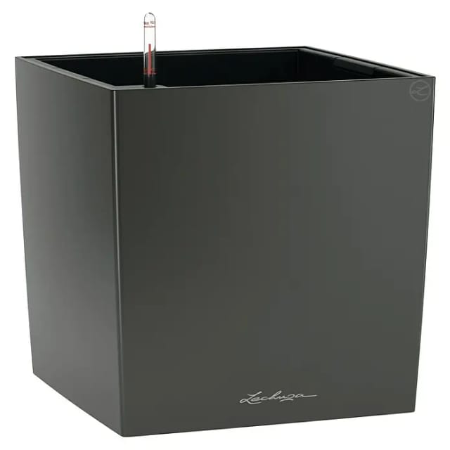 Lechuza® Pflanzgefäß Cube Premium 40 cm x 40 cm Anthrazit metallic