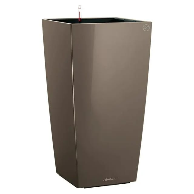 Lechuza® Pflanzgefäß Cubico Premium 40 cm x 40 cm Taupe hochglanz