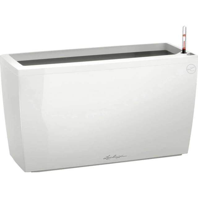 Lechuza® Pflanzgefäß Cararo Premium 75 cm x 30 cm Weiß hochglanz